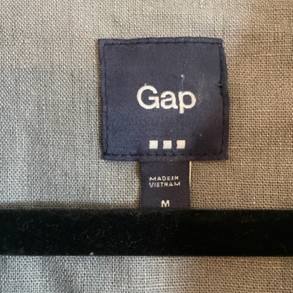 GAP Gray Linen-Blend Cargo Jacket, Size Medium - Picture 3 of 8